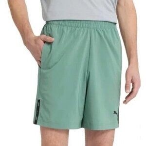 NEW Puma Men's XXL Active Woven Short Green Elastic Waist Athletic Shorts